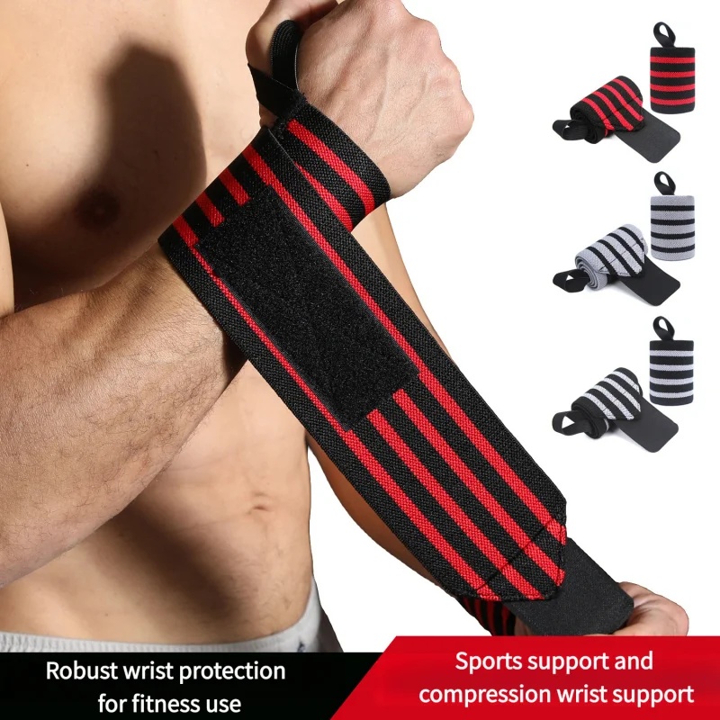 Wrist Wraps Weightlifting Support - Opaska na nadgarstek, regulowany pasek, wsparcie